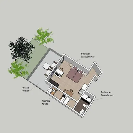 With Terrace And A Free Parking Duisburg